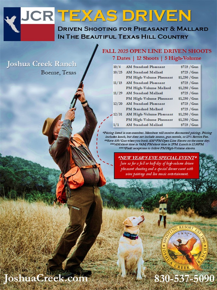 Fall 2025 Open Line Shoot Schedule