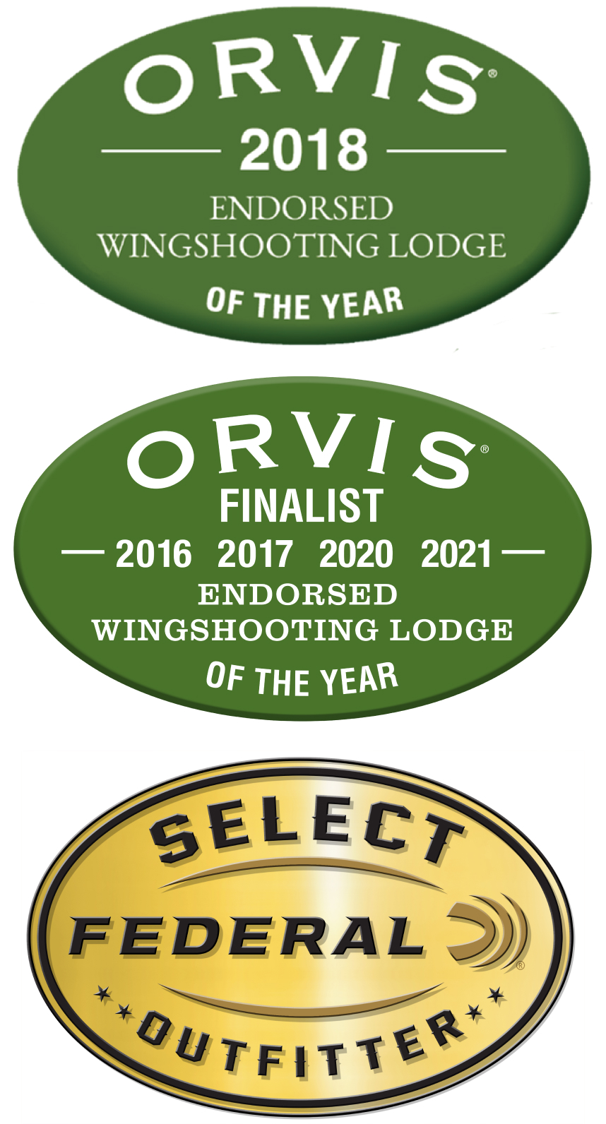 Orvis and Federal Select Badges